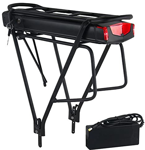 36V 13Ah Batteria per Ebike con portapacchi posteriore (con portapacchi) 2500mAH Batteria al litio a celle per motore 50-500W