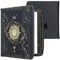 kwmobile Case Compatible with Pocketbook Era/Era Color - PU Leather Cover with Magnetic Closure, Strap, Front Pocket - Tarot Card Dark Blue/Yellow/Black