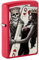 Zippo 48624 Sturmfeuerzeug Skull King Queen Beauty Red Matte Red Taschenfeuerzeug Spielkarten