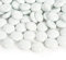 HUIANER Round Glass Pebbles 450g, Flat Stone Marbles Table Scatter Gems for Vase Filler Aquarium Decor Garden Decoration (White)