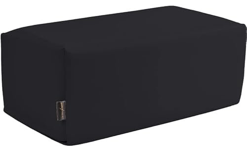 pader medi.tech Orthopädisches Entlastungskissen, Positurkissen 50x25x20cm I Bandscheibenkissen, Stufenkissen, Lagerungskissen für Beine mit festem Schaumkern (29 Schwarz)