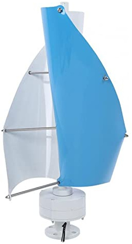 Generatore a turbina eolica Verticale, ASSE di levitazione Magnetica elicoidale 600W 12V/24V, generatore a turbina eolica a 2 Pale Potenza per Giardino Esterno (12V)