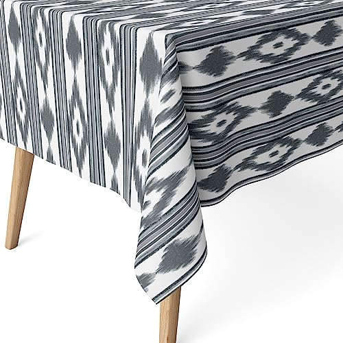 Martina Home Harzbeschichtete Tischdecke Inseln, 140 x140 cm, Schwarz