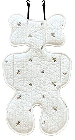 Babysitzpolster-Einlage, Weiches Kinderwagen-Sitzkissen, Babybody-Stützkissen, Atmungsaktiv, Reine Baumwolle, Kopf- und Hals-Körperunterstützung für Autositze, Kinderwagen, Dünner Stil(Olive)