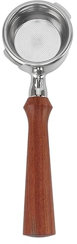 Portafiltro Senza Fondo da 58 Mm, Portafiltro Professionale Dal Design a Doppia Orecchie con Manico in Legno per Macchina da caffè GAGGIA (F. Jacoranda)