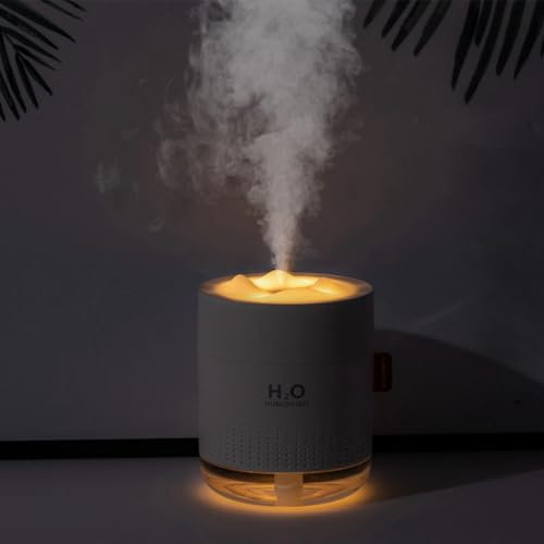 SANON Humidifier, Humidifier for Bedroom, Air Humidifier, 500ml Portable Desktop USB Powered Air Humidifier, with Ambient Light, for Home Office Use