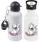 Trinkflasche mit Name/wahlweise 400ml, 500ml oder 600ml + Schriftwahl für Name + Edelstahl oder Aluminium (Pferd)