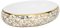 vidaXL Lavabo da Appoggio Bianco e Oro Ovale 59x40x15 cm Ceramica