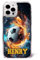 Personalised Football Fire Ball Name Surname Phone Case/Cover Compatible with (Plastic, iPhone 12/12 Pro)