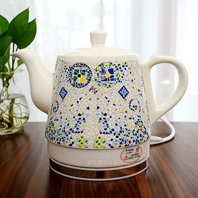 Cold kettle Ceramic Electric Kettle Porcelain Kettle Blue and White Porcelain Foam Teapot Daily Kungfu Teapot Electric Tea Kettle Electric kettle (Purple) (Lavender) vision