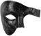 susiodeu Demi- pour Masque Facial à Large Application pour Les fêtes et événements masqués Masques de Mascarade Demi-Visage en Plastique léger, Argent brossé Noir