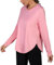 Terecey Damen Sport Langarmshirt Sommer UPF 50+ Sportshirt Atmungsaktiv Longsleeve Sonnenschutz Shirt Schnelltrocknend Locker Funktionsshirt für Fitness Yoga Training Rosa-XL