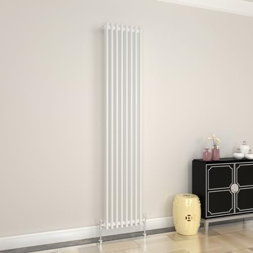 GY Bath Vertical Radiator Traditional 2 Column White Designer 1800x380mm Modern Cast Iron Style Central Heating Rads
