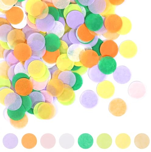10000 Stück 2.5cm Konfetti Rund, Papier Bunt Mehrfarbig, Tissue Streu Dekoration für Geburtstag Feier Party Hochzeit