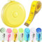 2 Pcs Fabric Tape Measure Set - 1 Retractable and 1 Soft (150cm/60in) for Sewing, Body, Tailors, Clothes, Waist, Bra Measurements (Yellow)