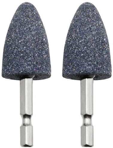Hexagonal Shank Abrasive Mounted Stone 2 Pcs Grinding Wheel Head Mounted Points Abrasive Stone Grinding Wheel Bits for Rotary Tool