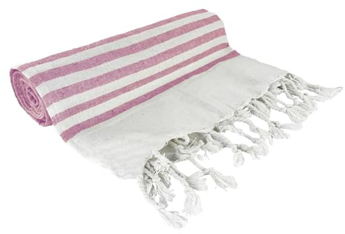 SONIT - Telo Mare Magenta in Cotone Leggero 90x170 cm, Asciugamano Mare Antisabbia Morbido e Assorbente, Telo Salvaspazio e Ultra Leggero, Ideale per Piscina, Viaggio e Pic Nic, Unisex