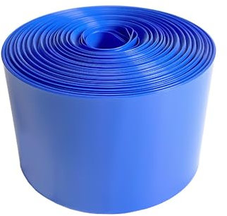 BCOMFY 1 Meter PVC-Schrumpfschlauch, blau, schrumpfisolierter Schrumpfschlauch zur Herstellung von 18650 Akkupacks, Kabelhülle, mehrere Größen(90mm)