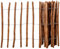 INLIFE Clôture à piquets Bois de noisetier 90x500 cm Quincaillerie,Clôtures,barrières,Panneaux de clôture Brun 16.3KG
