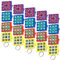 Kureny 20 Pezzi Portachiavi Tic Tac Toe per Feste, Regalini, Zaini, Mini Clip per Bomboniere alla Moda e Compleanni