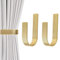 Moderne Vorhang-Raffhalter, Wandhalterung, massives Aluminium, U-förmige Vorhang-Wandhaken, Vorhanghalter, Vorhang-Raffhalter für Vorhänge, 2 Stück (2, Gold)
