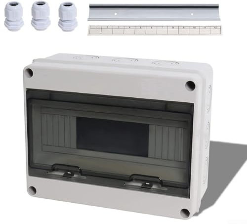 HT-12 Wasserdicht IP65 Verteilerkasten, außen montierter Sicherungskasten 1 Reihe 12 Module ABS-Gehäuse mit transparenter Tür