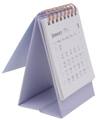 HOODANCOS Mini-tischkalender Faltbarer Monatskalender für Zuhause Büro Schule Notizzettel Schreibtischdekoration Zufällige Farbe