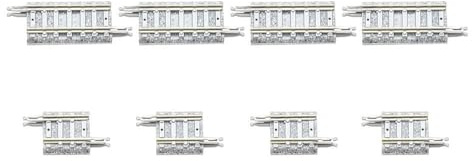 TomyTEC 971098-8 Gleise, gerade, in Schotterbettung, 4X 18,5 mmund 4x33 mm - Spurweite N
