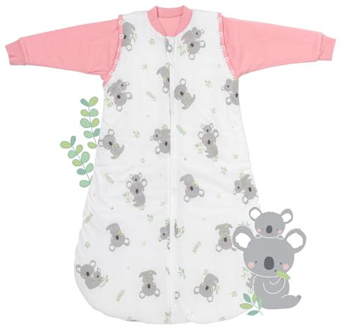 schlummersack Schlafsack Baby Sommer 110 cm dünn Koala | Babyschlafsack Frühling 1.0 Tog