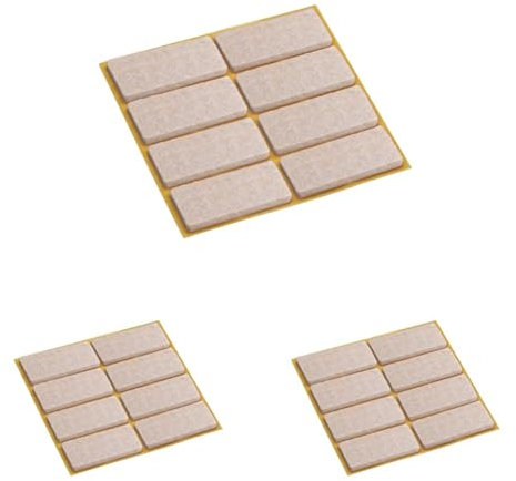 Metafranc Filz-Gleiter TopSoft 20 x 40 mm - selbstklebend - beige - 8 Stück - Effektiver Schutz Ihrer Möbel & Stühle/Möbelgleiter-Set für empfindliche Böden/Stuhlgleiter/Bodengleiter / 644856