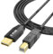 G-PLUG 2m Cavo Stampante USB 2.0 - Cavo USB A a B ad Alta Velocità per Stampante, Scanner, Fax, Pianoforte Digitale, DAC - disponibile in 1m 2m 3m 5m Nero