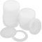 DOITOOL 20pcs Cabinet Vent Ceiling Dryer Vent Covers Plug Heater Louvered System Ventilation Adjustable Vent Cover Diffusers Round Air Vents Flat Ducting Exhaust Door Venting White Pp