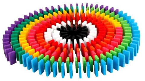 LRXIYODE 120stücke Teiliges Domino-bausteine Holz Bunte Farben Kreatives Spielzeug Für Junge Mädchen Und Erwachsene Lernspiel Für Teamgeist Und Kreativität Für Balance-Spiele Und