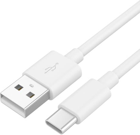 Alemy Digital, Cavo Iphone,Ricarica Rapida e Trasferimento Dati,Cavo Bianco in PVC,Compatibile con Samsung, Xiaomi, Huawei, Tablet, Power Bank – 1 Pezzo