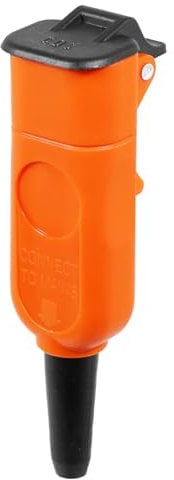 Spares2go Rewireable Connector Plug for Flymo Vision Compact 330 350 380 Plus Turbo GM380 H3000 H4000 Lawnmower Mains Cable (2 Core, Female)