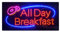 Panneau de petit-déjeuner à LED super lumineux pour entreprise, panneau ouvert pour petit déjeuner visible par la fenêtre. 60 cm x 30 cm