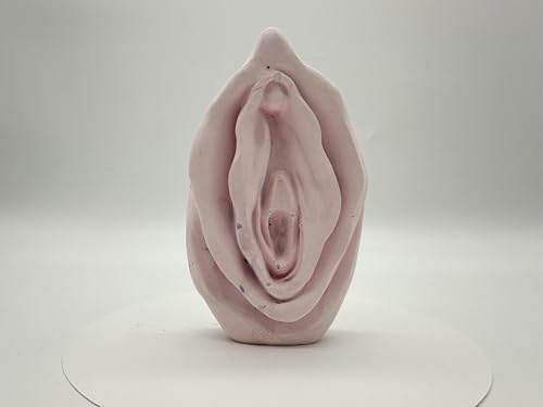 Beton Skulptur Frau weiblich – Handgemachte Steinguss Statue – Weiblicher Akt Dekofigur – Moderne Körperkunst – Geschenk für Kunstliebhaber – Dekoration Kunstobjekt für Zuhause und Garten (Rosa)