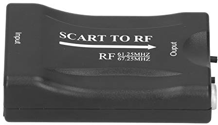 Adattatore SCART, Convertitore RF per Lunga Distanza con Frequenza 61,25/67,25 MHz, Sintonizzatore per TV Box Antenne Sistemi Domestici