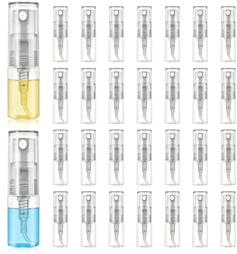3 ml decants perfumes, 30 pcs frascos de muestra de perfume, atomizadores de perfume, minibotellas con pulverizador, rellenables, transparentes, mini botellas alcohol, para perfume líquido