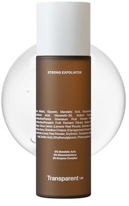 Transparent Lab Strong Exfoliator 130 ml – Exfoliante Intensivo Multi-Ácidos con AHA, PHA y Enzimas, Renovación Profunda, Mejora Textura, Ilumina y Reduce Imperfecciones