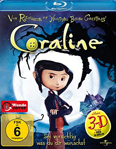 Coraline (inkl. 3D Version + vier 3D-Brillen) [Blu-ray]