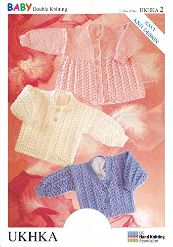 Double Knitting DK Pattern for Baby Long Sleeved Cardigans & Matinee Coat (UKHKA 2)