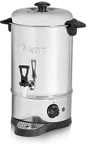 Swan SWU8L Catering Urn with Automatic Temperature Control, Drip Tray, 8L, 1600W, Stainless Steel