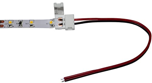 5x 15cm LED Clip Conector con Cable para 8mm LED tira 13x5mm 2-Pin; monocolor