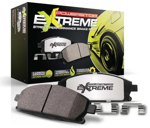Power Stop Z26-1718 Hintere Z26 Extreme Performance Carbon-Keramik-Bremsbeläge für Cadillac ATS-V | Chevy Camaro SS | Corvette Sting Ray | Ford Mustang Shelby GT350
