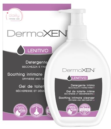 Dermoxen Lenitivo Intimreiniger für Frauen Feuchtigkeitsspendend und Lindernd. Sanfte Intimseife gegen Trockenheit und Juckreiz, auch in den Wechseljahren. Nickel getestet. 200 ml