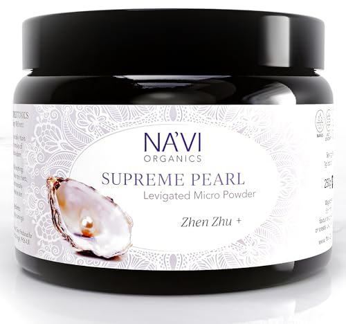 Na'vi Organics Supreme Levigated Pearl Nano Powder | 100% Pure Freshwater Pearl Powder for Face & Eyes | Supports Skin Brightening, Collagen, Radiance & Overall Wellness - 250g