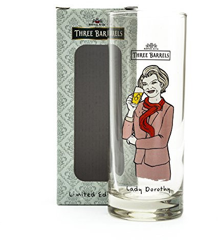 3 Barrels Brandy Lady Dorothy Glass Official Branded New Boxed Home Brew Drink New