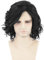 Topcosplay Perücke Herren Perücke lockig kurz Schwarz Perücke Halloween Cosplay Karneval köstum Perücken