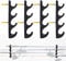 YYST Horizontal Fishing Rod Storage Rack Holder Wall Mount W Screws - No Fishing Rod- to Hold 8 Fishing Rods